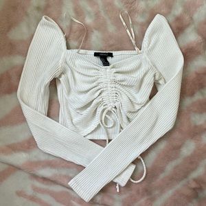 F21 Cropped Ruched Tank